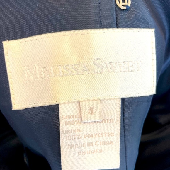 Melissa Sweet Style MS215 Navy Blue Bridesmaid Dress -4 - Picture 2 of 8